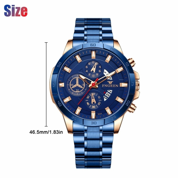 Mens Stainless Steel Multifunction Waterproof Watch - Picture 6 of 6
